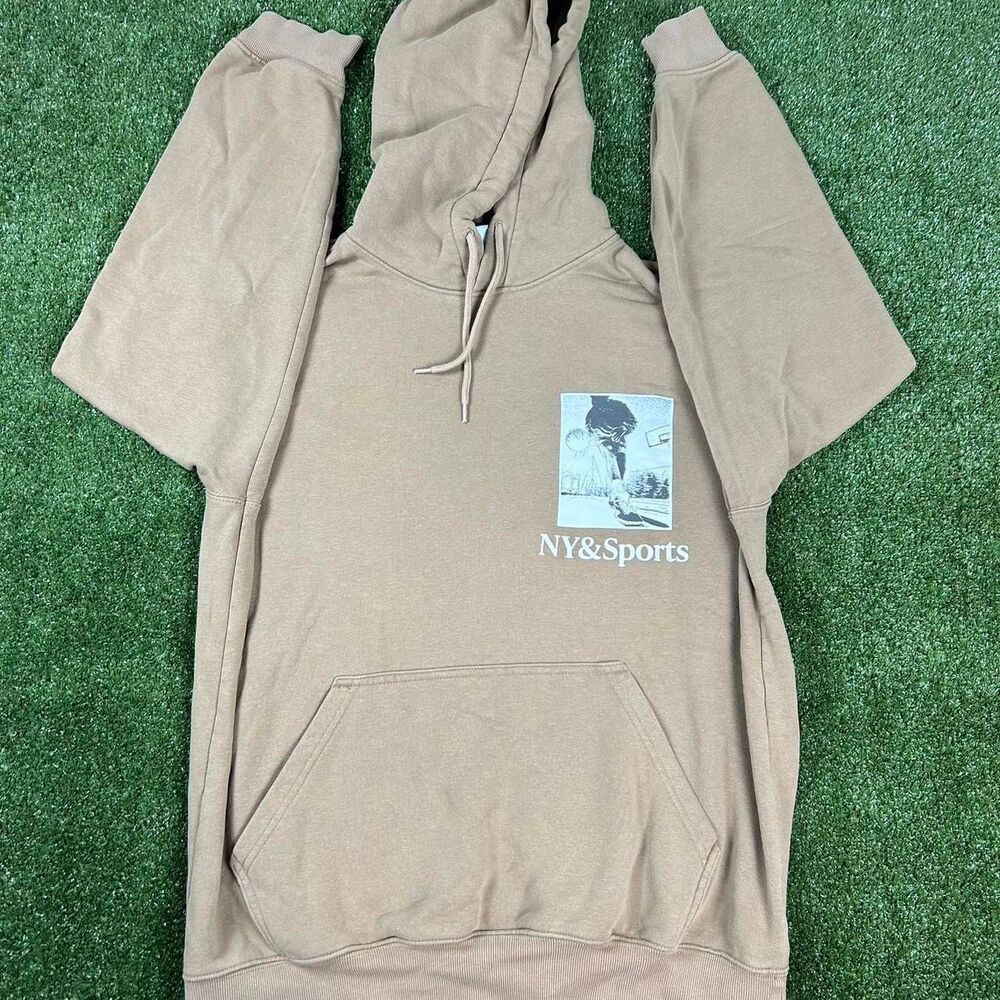 H-m Men's Tan and Brown Hoodie